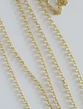 14K 16'' Gold Plated Round Cable Links Necklace