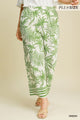 Tropical Leaf Pants in Green (PLUS)