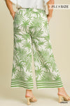 Tropical Leaf Pants in Green (PLUS)