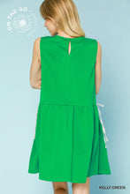 Luxe Drawstring Dress in Kelly Green (REG)