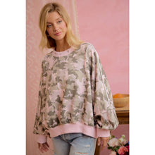 Soft Pink Camo Terry Sweatshirt (REG)