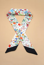 Silky Floral Twilly Scarf