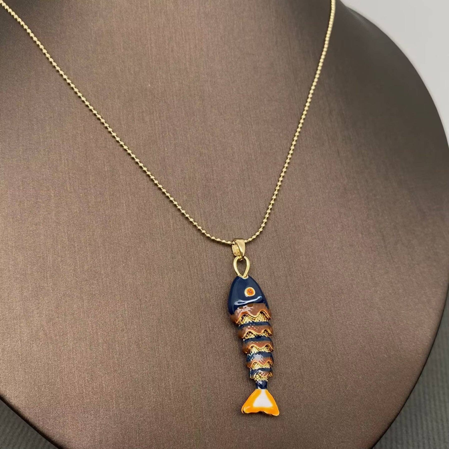 Vibrant Summer Fish Necklace