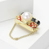 Camera Chain Brooch