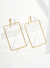 Delicate Rectangle Drop Earrings