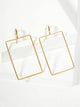 Delicate Rectangle Drop Earrings