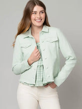 Nina Frayed Denim Jacket in Surf Blue (REG/PLUS)