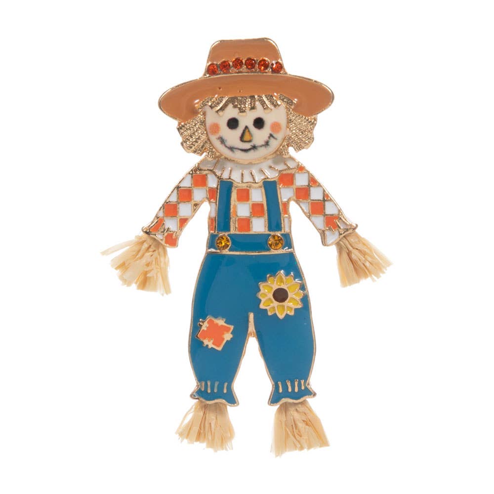 Whimsical Scarecrow Brooch