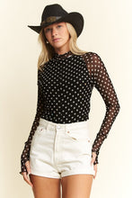 Polka Dot Mesh Top (REG)
