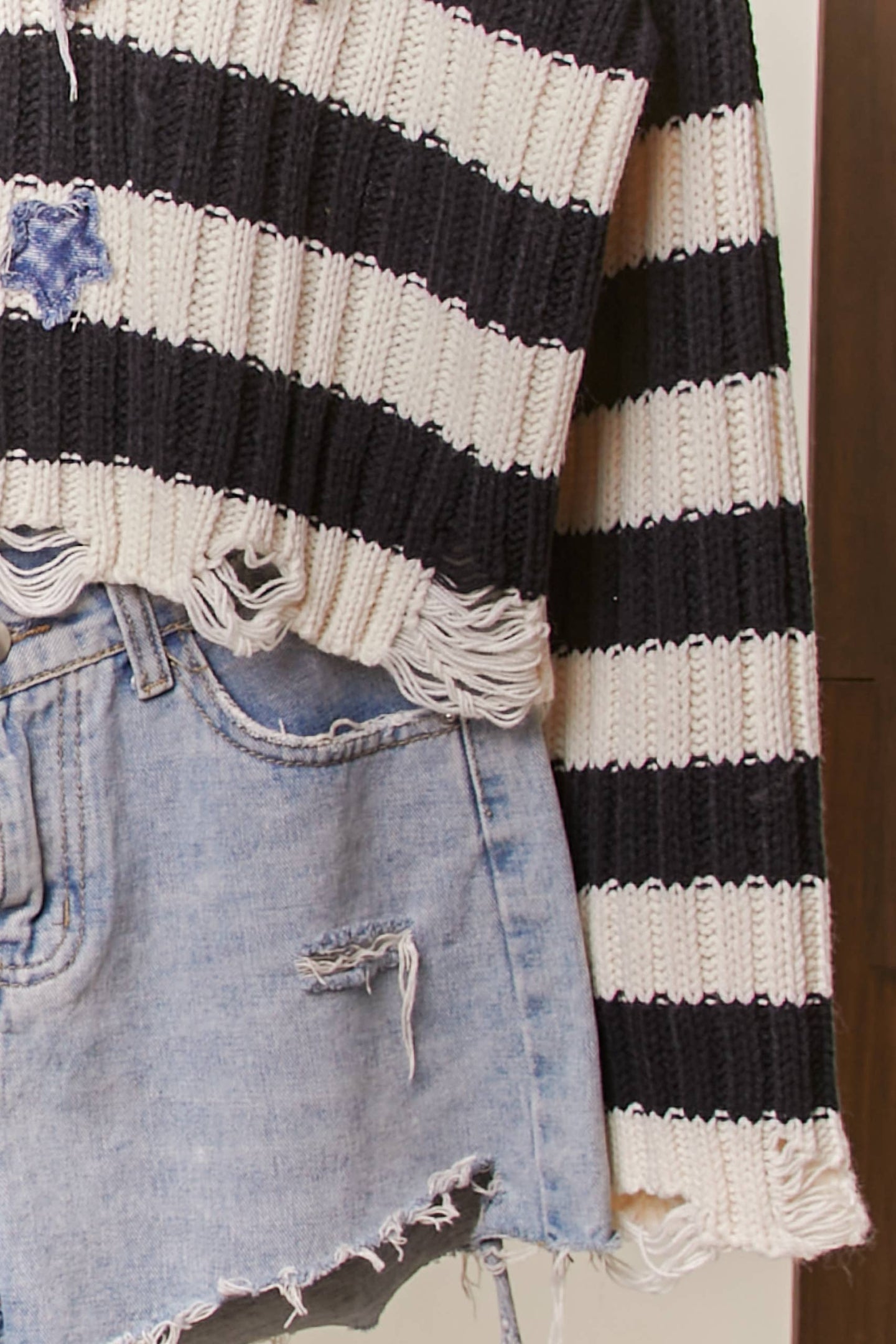 Star Denim Striped Sweater (REG)