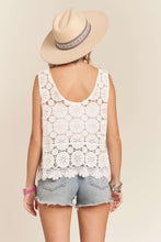 Summertime Crochet Tank Top in White (REG)