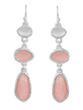 Seaglass Link Dangle Earrings