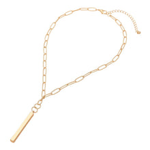 Matte Metal Bar Necklace