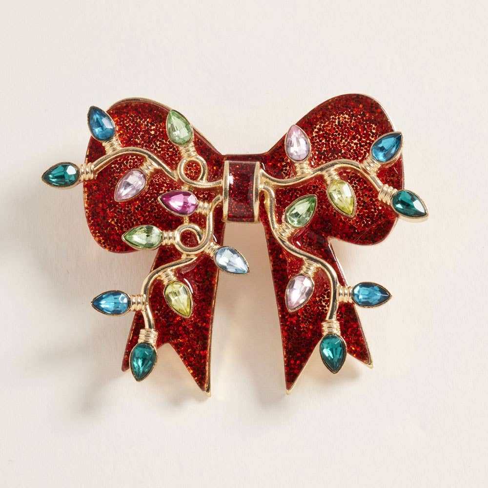 Christmas Bow Brooch