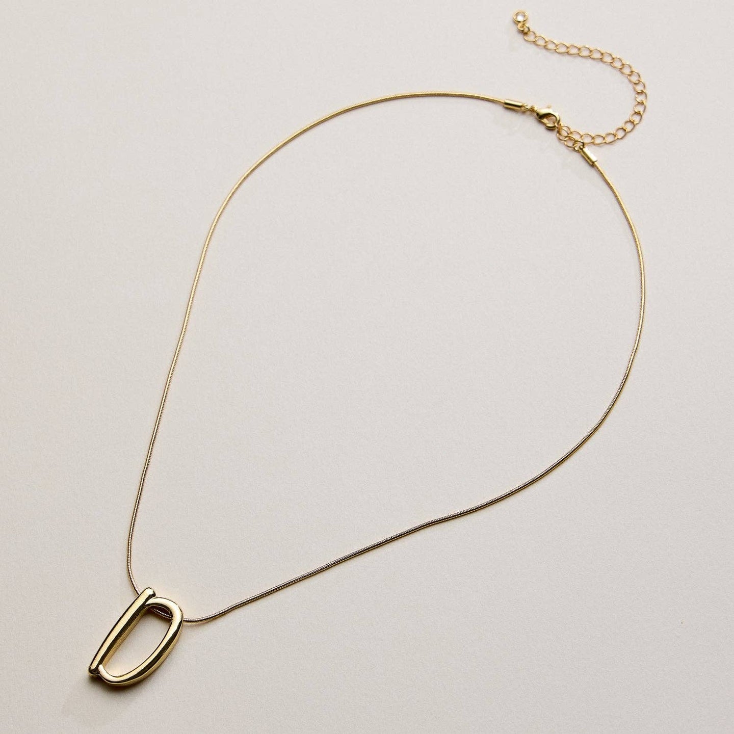 Gold Dipped Fancy Initial Necklace