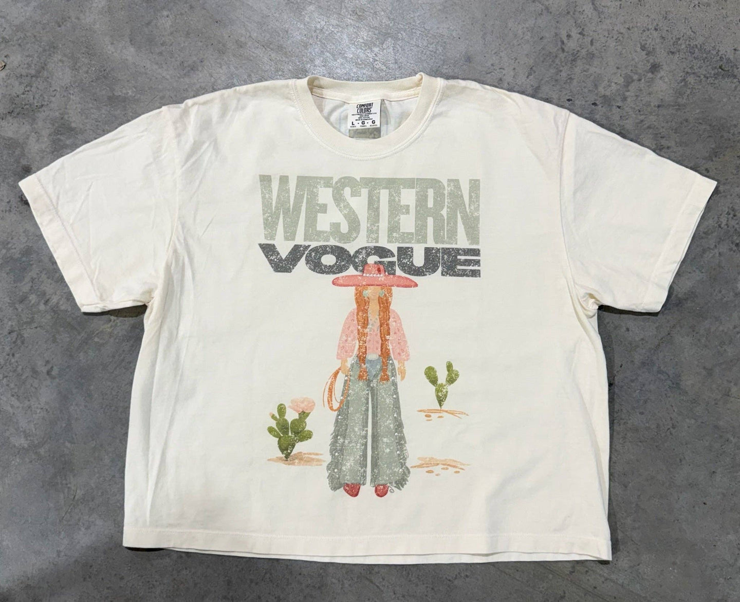 Western Vogue Crop Tee (REG)