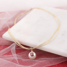 OSU 3 Strand Pearl Necklace
