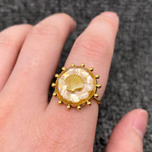 18K Shattered Shell Ring