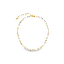 18k Filled Round Tennis Anklet