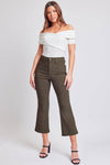 Hyperstretch Cropped Kick Flare Pants in Olive (REG)