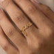 Gold Jesus Script Ring