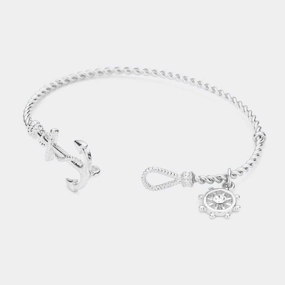 Nautical Anchor Hook Bracelet