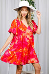 Summer Heat Floral Mini Dress (REG)