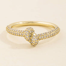 Gold Dipped Pave Knot Ring
