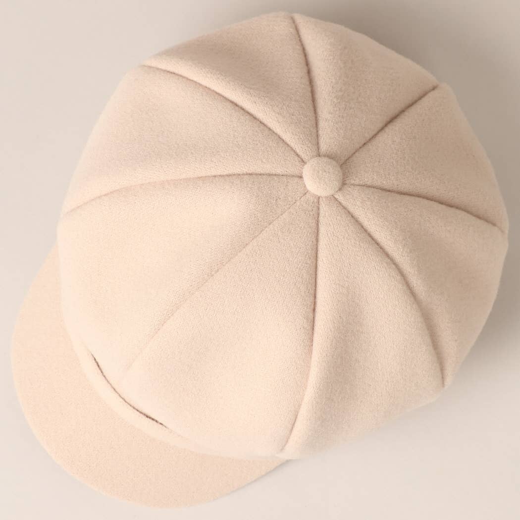Solid Casual Newsboy Hat