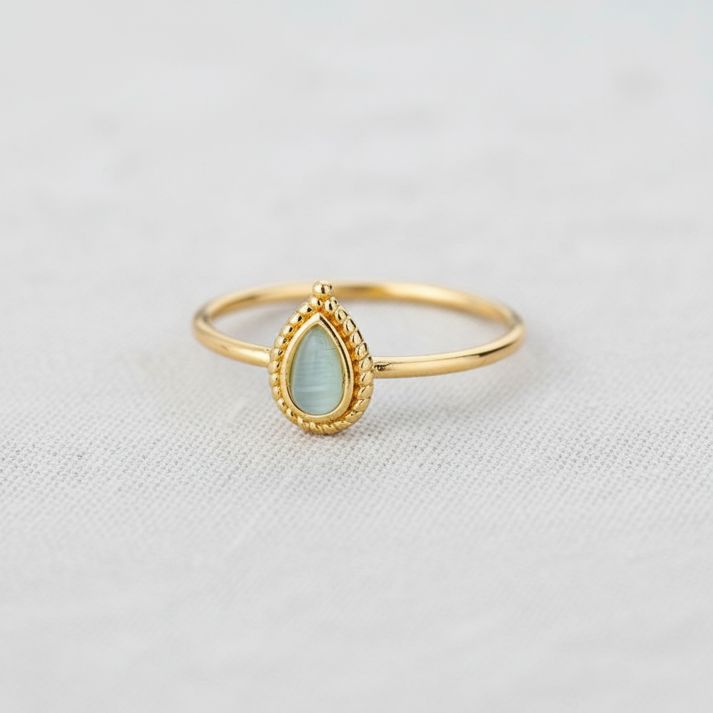 Teardrop Stone Ring