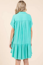 Button Down Shirt Dress in Tiffany (REG)