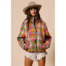Vibrant Plaid Quilted Jacket (REG)