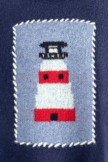 Whipstitch Lighthouse Sweater in Navy (REG)