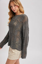 Scallop Knit Sweater in Ash (REG)