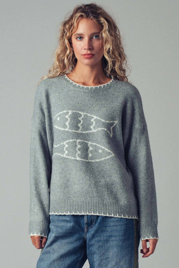 Fish Graphic Sweater (REG)