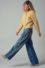 Floral Trim Cardigan in Honey (REG)