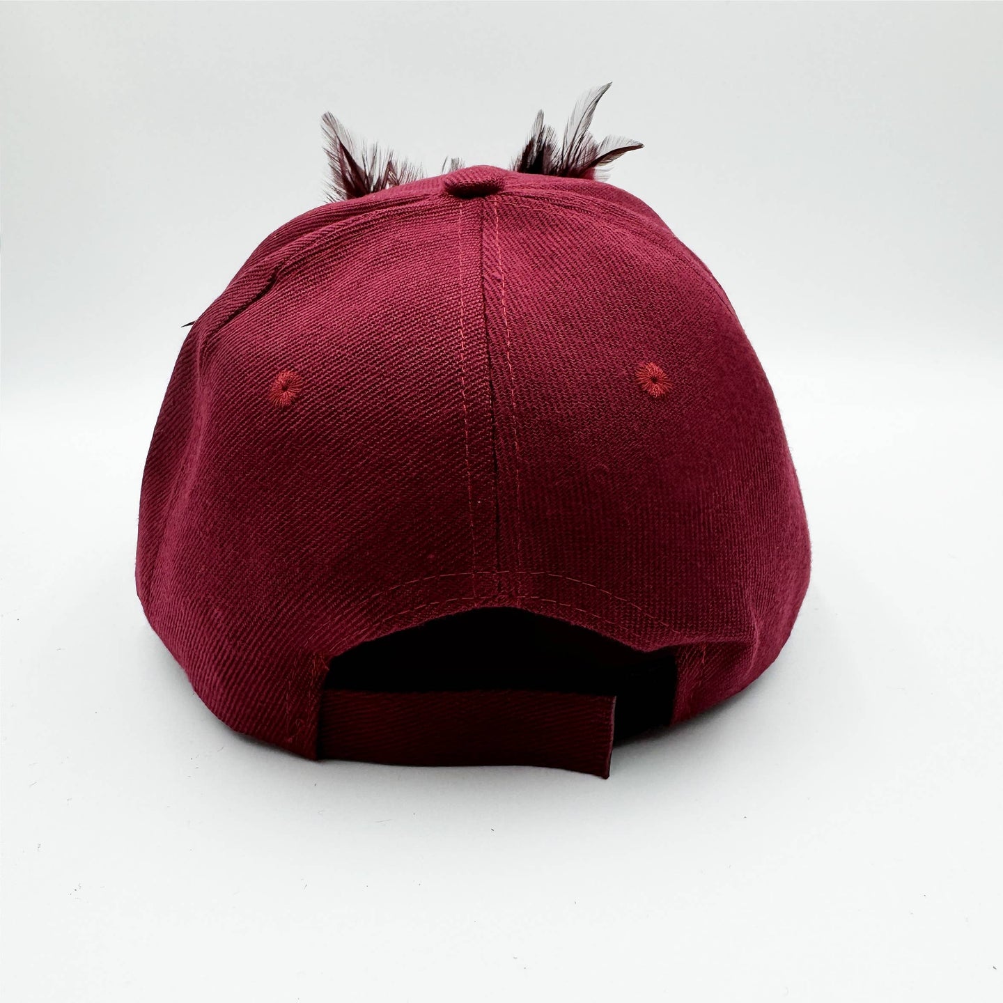 Feather Rhinestone Baseball Cap