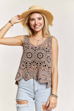 Crochet Overlay Tank Top in Mocha (REG)