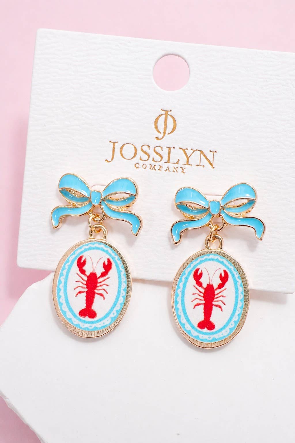 Enamel Bow Charm Earrings