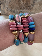 Coral & Turquoise Stack Bracelet