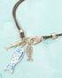 Ocean Fish Charm Cluster Necklace