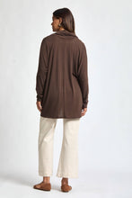 Soft Drape Wrap Cardigan in Chocolate (REG)