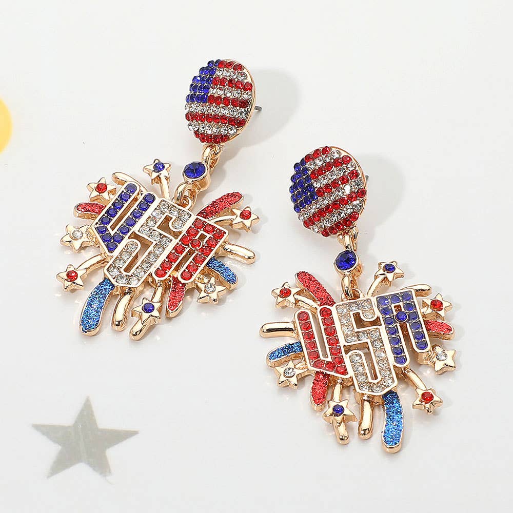 USA Fireworks Earrings