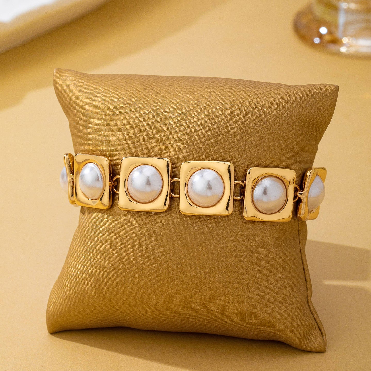 Pearl Square Statement Bracelet