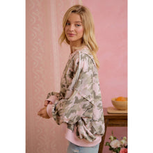 Soft Pink Camo Terry Sweatshirt (REG)