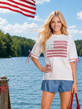 USA Lace and Bow Top (REG)