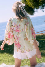 Tie Front Floral Top in Sage (REG)