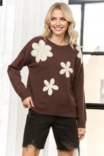 Flower Flourish Sweater in Coffee (REG)