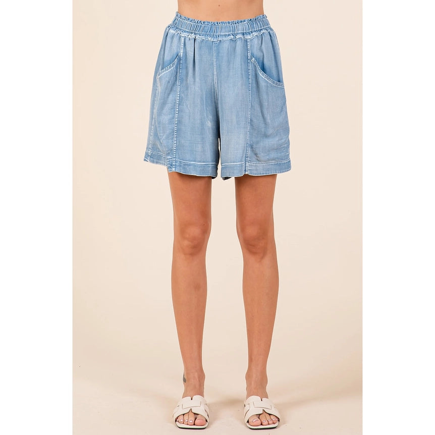 Easy Fit Denim Shorts in Lt Denim (REG)