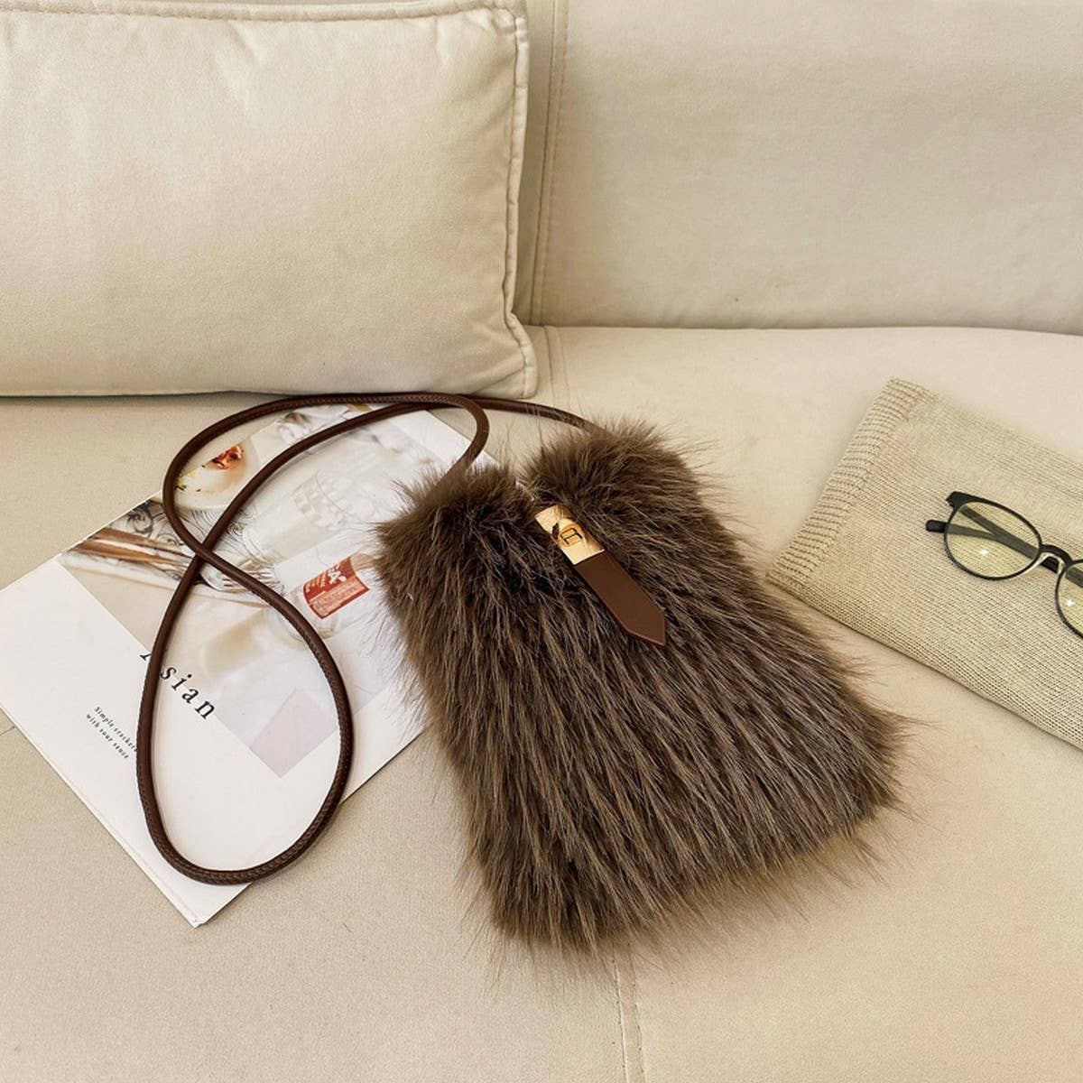 Faux Fur Crossbody Bag